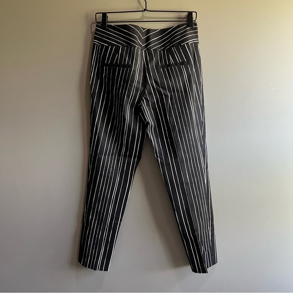 Alice + Olivia Black Pinstripe Trousers - Picture 2 of 4